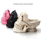 2307BA New Color Resin Skeleton Storage Box Creative Skull Phone Stand Decoration Ornament For Home Desk Gift Halloween Party Decor